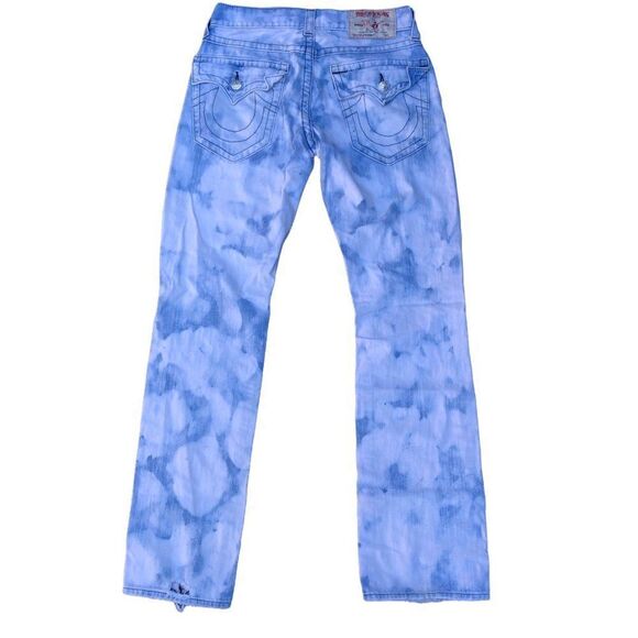 RARE True Religion Jeans Size 31 STRAIGHT Blue - Picture 2 of 10